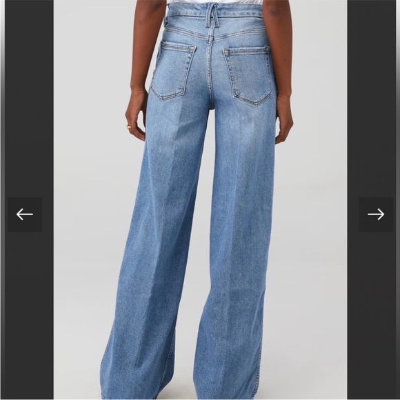 Good American Denim - Good American Light Blue Wide Leg Flare Jeans